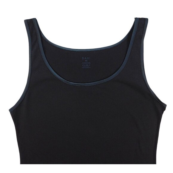 Dagi Black Scoop Neck Cotton Stretch Tank Top – Women’s Size 46 XL Basic - Picture 6 of 9